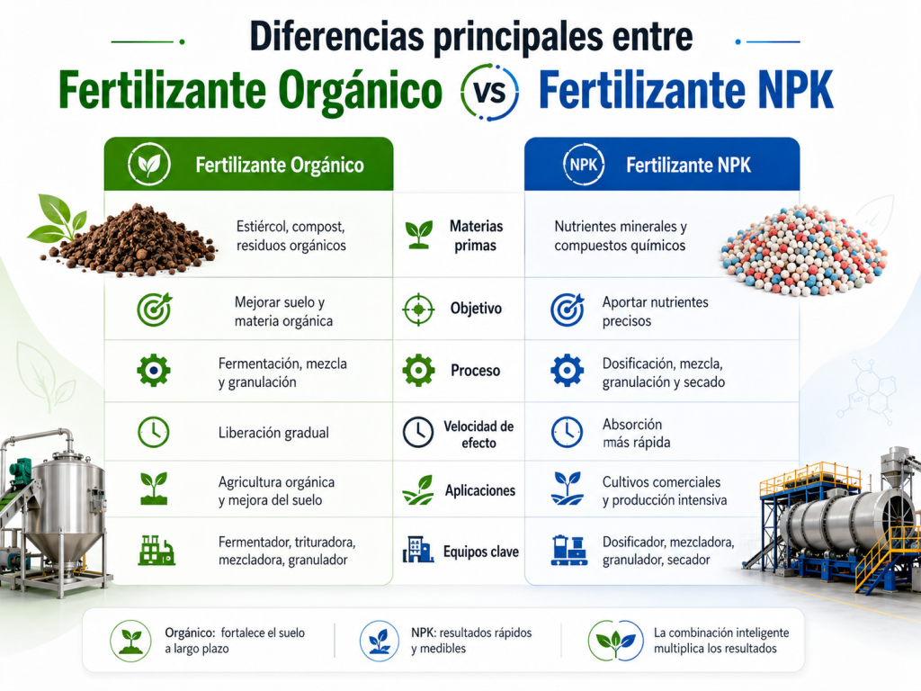 Proceso de producción de fertilizante NPK con línea de producción de fertilizantes